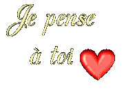 Gif animé je pense à toi coeur